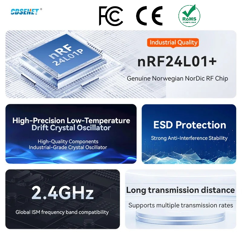 Nrf24L01 - Módulo RF inalámbrico nRF24L01+ PA LNA
