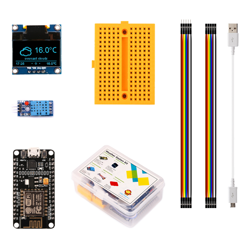 Oled Display 0.96 - Estación meteorológica ESP8266, Kit de bricolaje