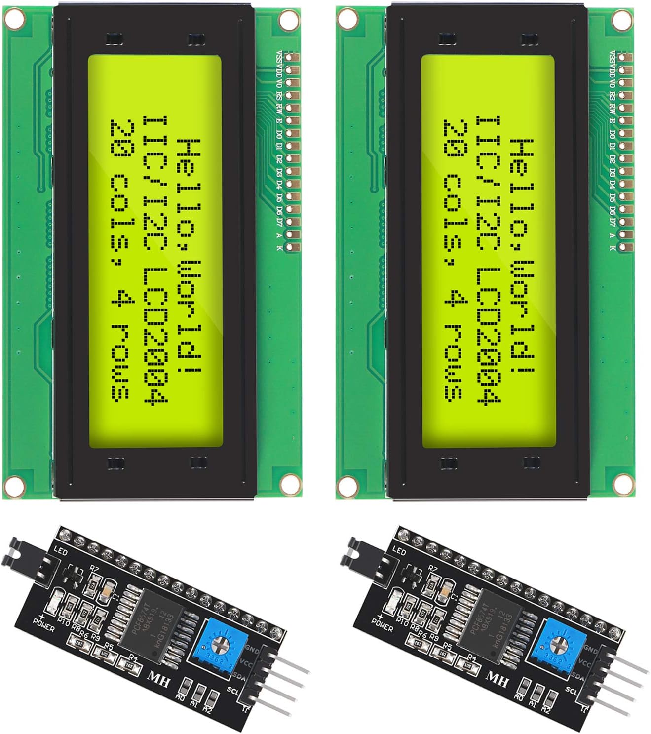 Lcd 1602 - Módulo de retroiluminación azul IIC I2C