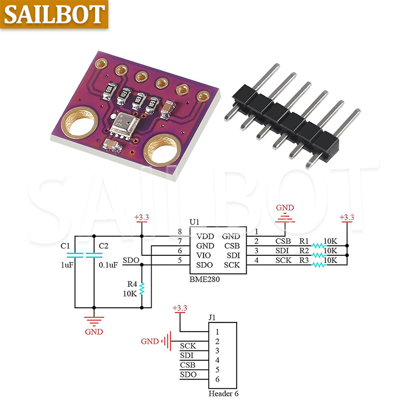 BME280 5V 3,3 V Sensor Digital - Bme280 reseña y precio